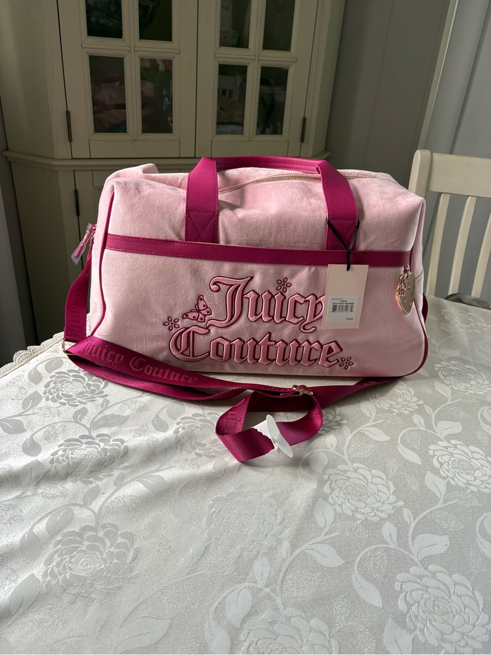 Juicy Couture Juicy in the sky Weekender Duffle Bag Flamingo Pink NWT